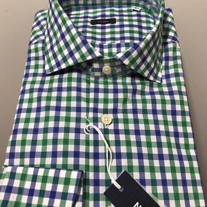 Caliban Italian luxury beautiful shirt 16.5/42 slim(Fit is 41~Full 40US) NWT$395